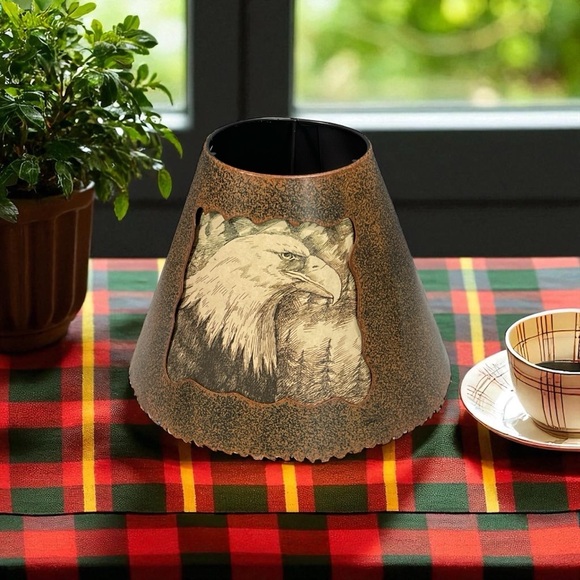 Rustic Eagle Metal Lampshade - Picture 1 of 10